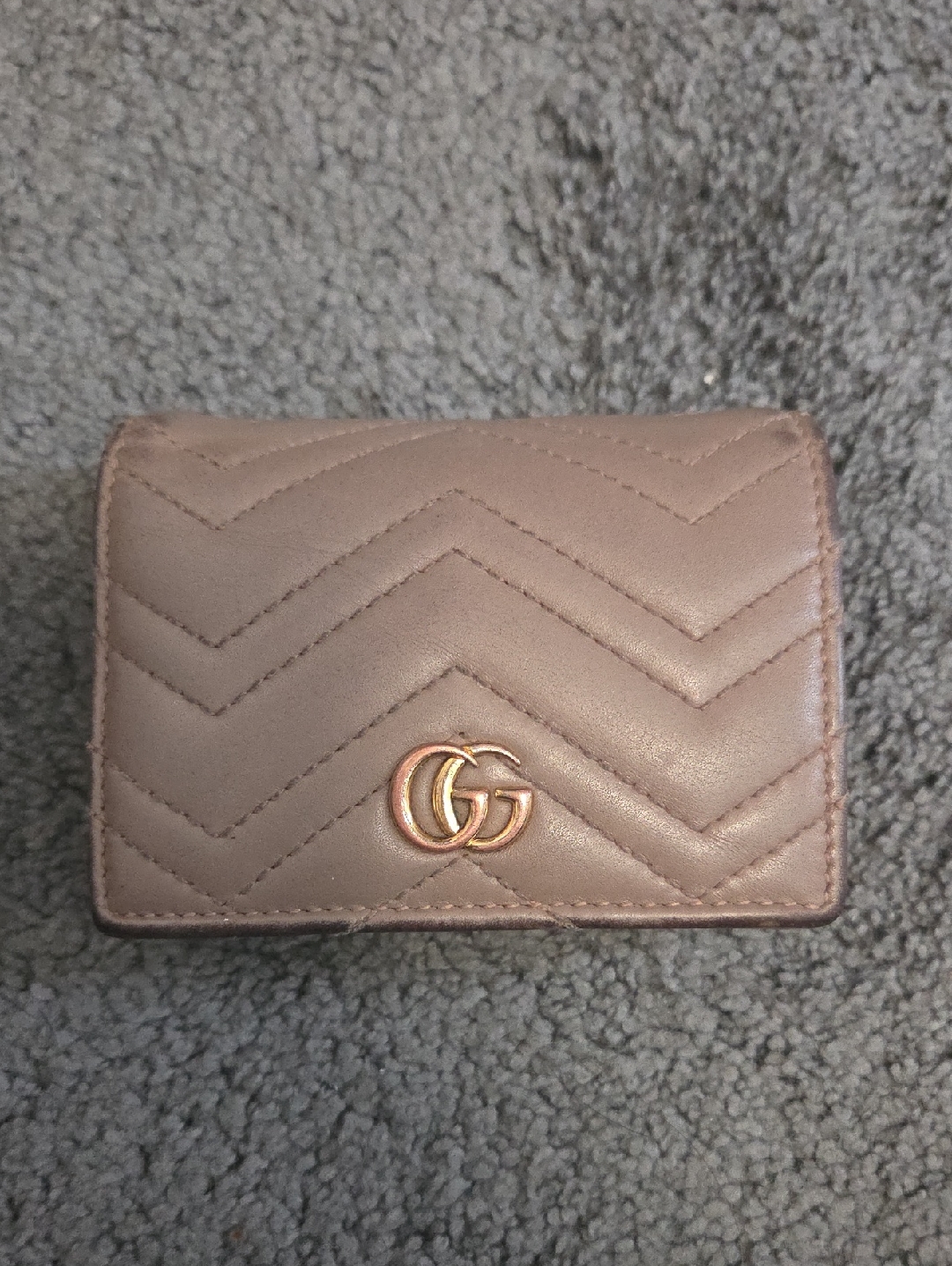 Gucci Gg Marmont Mataless Leather Wallet - Porcelain Rose